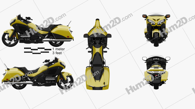Honda Gold Wing F6B 2013 Moto clipart