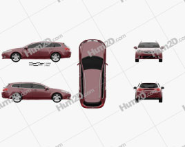 Honda Accord (CW) tourer Type S 2011 car clipart