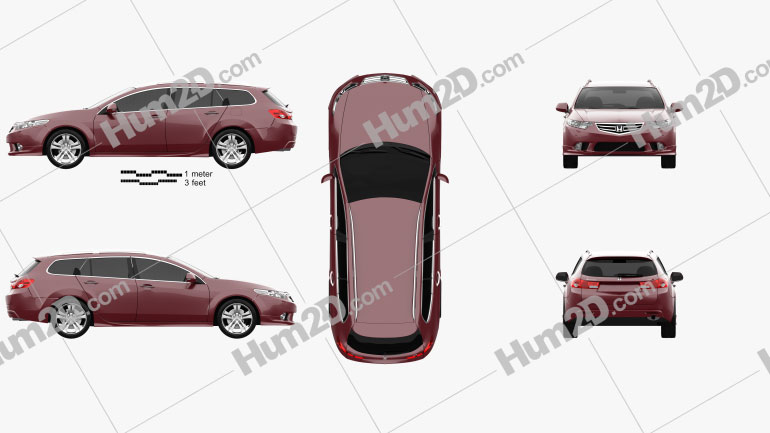 Honda Accord (CW) tourer Type S 2011 car clipart