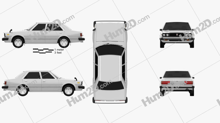 Honda Accord sedan 1977 car clipart