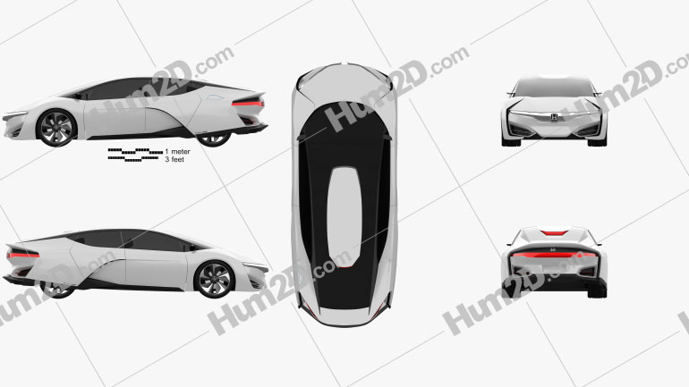Honda FCEV 2013 car clipart