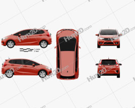 Honda Fit US-spec 2014 car clipart