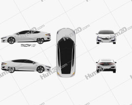Honda FCV 2015 car clipart