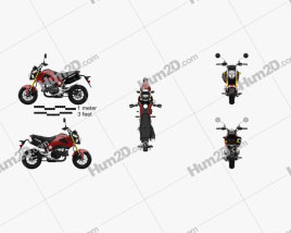 Honda Grom 125 2014 Motorcycle clipart