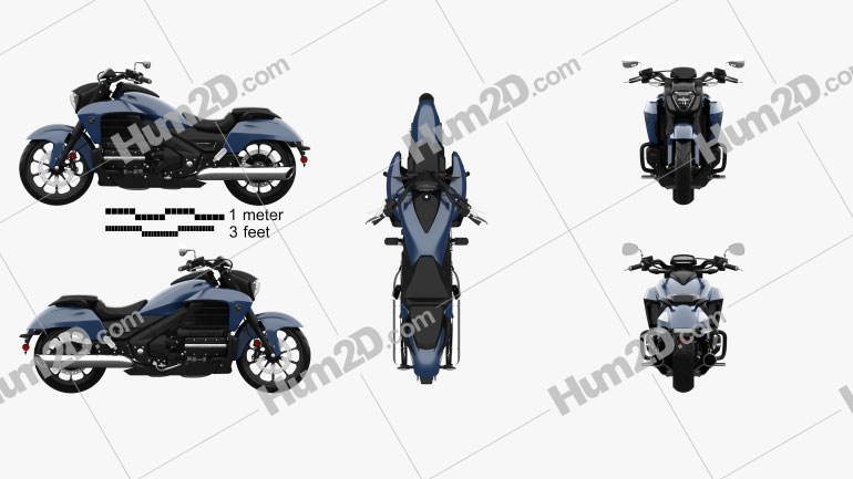 Honda Valkyrie GL1800C 2015 Motorcycle clipart