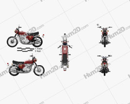 Honda CB 750 Four 1969 Moto clipart