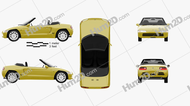 Honda Beat (PP1) 1991 car clipart