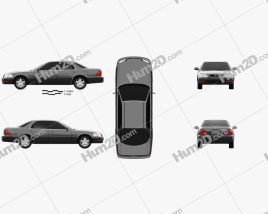Honda Saber (UA1) 1995 car clipart