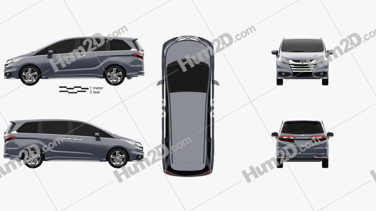 Honda Odyssey Absolute 2013 Clipart Bild