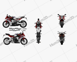 Honda CBR650F 2015 Motorcycle clipart