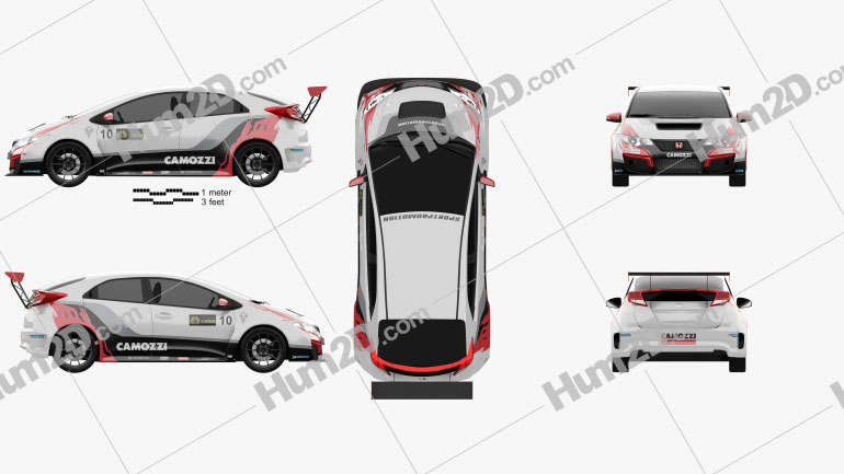 Honda Civic Type-R TCR 2015 Blueprint