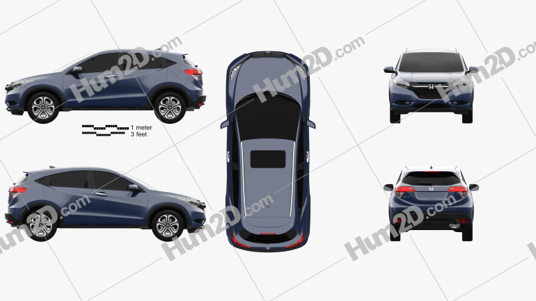 Honda HR-V EX-L 2015 Clipart Bild