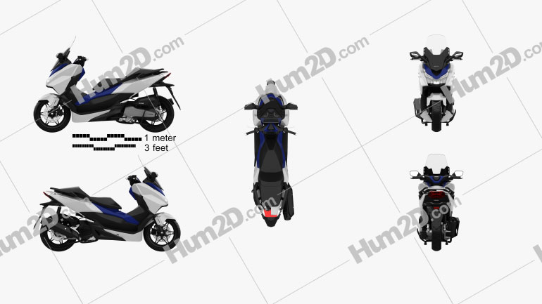 Honda Forza 125 2015 Motorcycle clipart