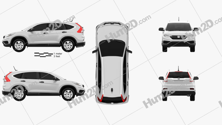 Honda CR-V LX 2015 car clipart