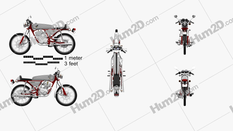 Honda CB50V Dream 50 1997 Motorrad clipart