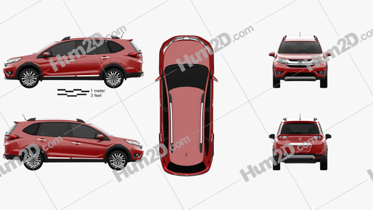 Honda BR-V 2016 car clipart