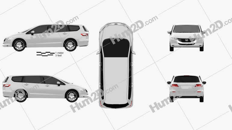 Honda Odyssey (JP) 2008 Clipart Image