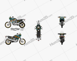 Honda XRV750 Africa Twin 1993 Motorcycle clipart