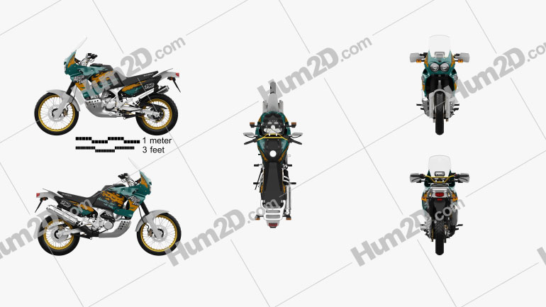 Honda XRV750 Africa Twin 1993 PNG Clipart