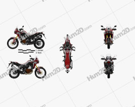 Honda CRF1000 Africa Twin 2016 Motorcycle clipart