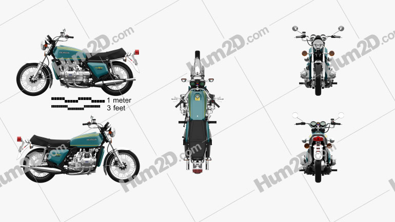 Honda GL1000 Gold Wing 1974 Motorcycle clipart