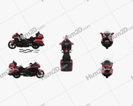 Honda GL1800 Gold Wing 2015 Motorcycle clipart