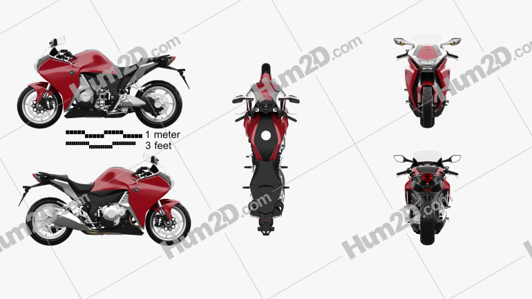Honda VFR1200F 2015 Motorcycle clipart