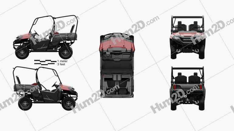 Honda Pioneer 700-4 2016 clipart