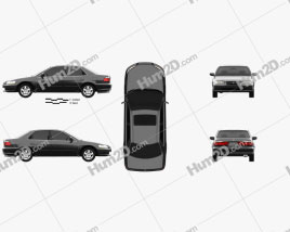 Honda Accord EX (US) 1998 car clipart