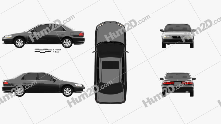 Honda Accord EX (US) 1998 car clipart