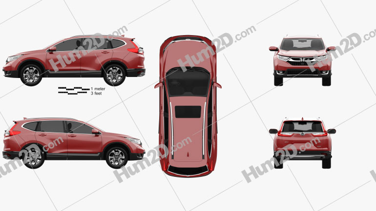 Honda CR-V Touring 2017 car clipart