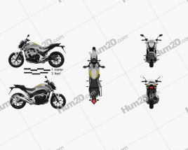 Honda NC700S 2014 Motorcycle clipart