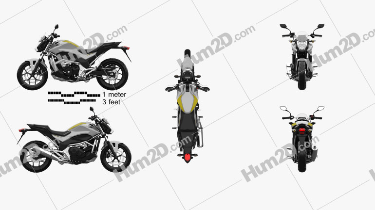 Honda NC700S 2014 Motorcycle clipart