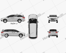 Honda Odyssey LX 2018 clipart
