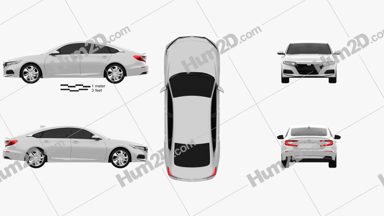 Honda Accord LX US-spec sedan 2018 Blueprint