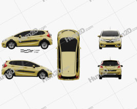 Honda Fit Hybrid Cross Style JP-spec 2017 car clipart