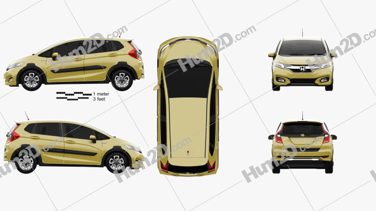 Honda Fit Hybrid Cross Style JP-spec 2017 Blueprint