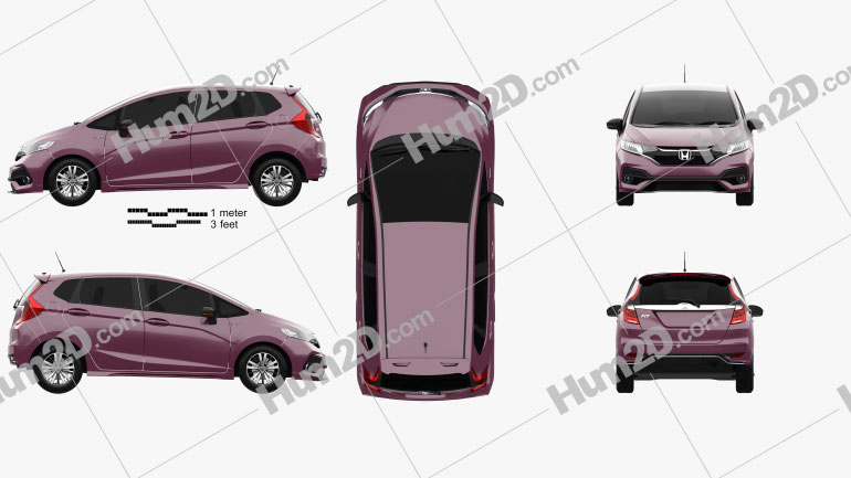 Honda Fit Hybrid S Jp Spec 17 Clipart And Blueprint Download Vehicles Clip Art Images In Png Psd