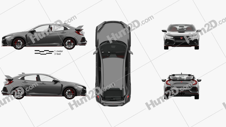 Honda Civic Type-R Prototype hatchback with HQ interior 2016 PNG Clipart