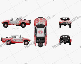 Honda Ridgeline Baja Race Truck 2016 clipart