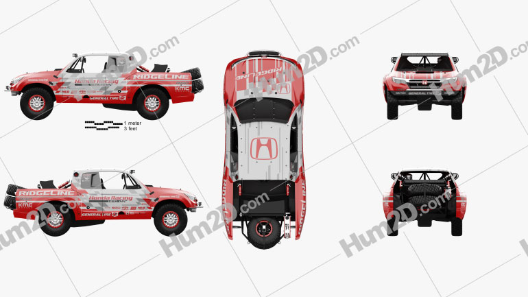 Honda Ridgeline Baja Race Truck 2016 Blueprint