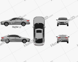 Honda Insight Touring 2018 car clipart