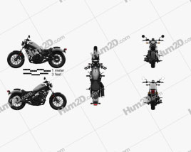 Honda Rebel 500 2018 Motorcycle clipart