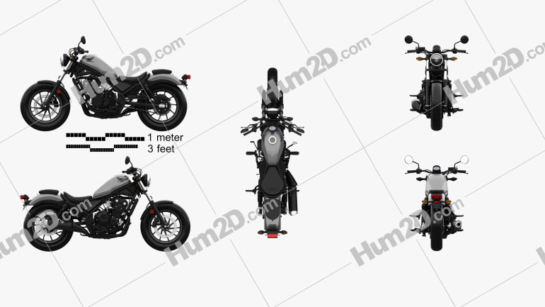 Honda Rebel 500 2018 Motorcycle clipart