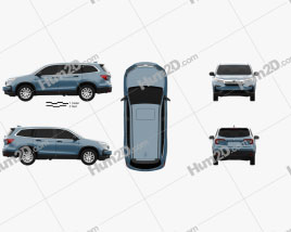 Honda Pilot LX 2019 car clipart
