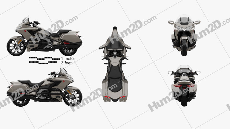 Honda GL 1800 Gold Wing 2018 Motorcycle clipart