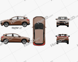 Honda XR-V with HQ interior 2015 car clipart