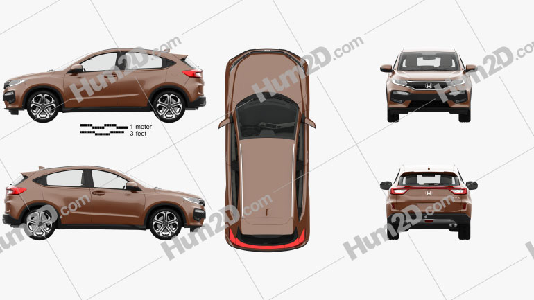 Honda XR-V with HQ interior 2015 car clipart