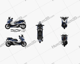 Honda Forza 300 2018 Motorrad clipart