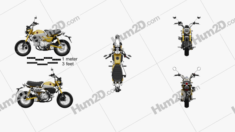 Honda Monkey 125 2019 Motorcycle clipart
